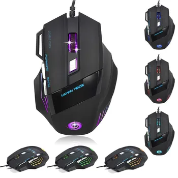 

5500 DPI 7D LED Optical USB Wired Gaming PRO Mouse Mice For PC Laptop YE3.27
