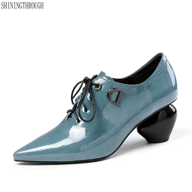

Brand Women high Heels lace up Party Wedding Shoes Woman Zipper Short Ladies Shoes 2019 New Ladies Office Pumps size 40 41 42