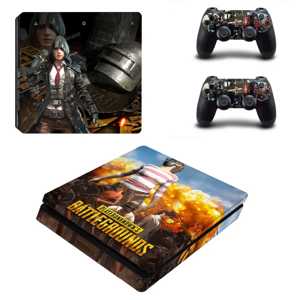  PUBG PS4 Slim Skin Sticker For Sony PlayStation 4 Console and Controller Decal PS4 Slim Sticker Vin