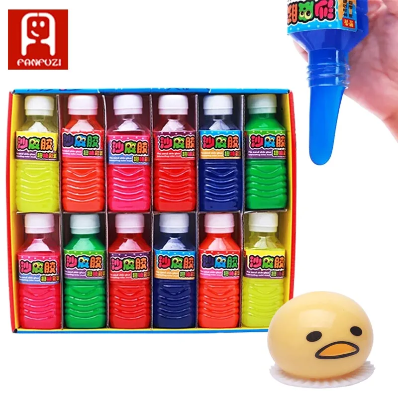 6 Colors 12 bottles Magic Slime Practical Joke Trick Toys Fun Crystal ...