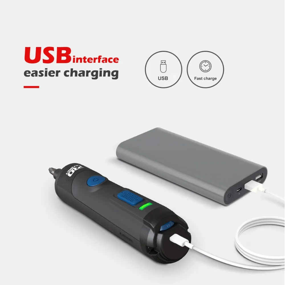 PROSTORMER 4 в Мини Беспроводная электрическая отвертка USB перезаряжаемая умная многофункциональная электрическая отвертка набор с 32+ 1 Набор бит