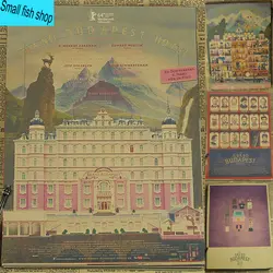 Grand Budapest отель украшение дома Крафт Фильм Ретро плакат рисунок ядро наклейки на стену