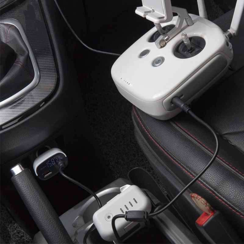 drone Car Charger Battery  Remote Control With USB port Display screen Charging For DJI phantom 4 4pro Drone Accessories 1 (1)