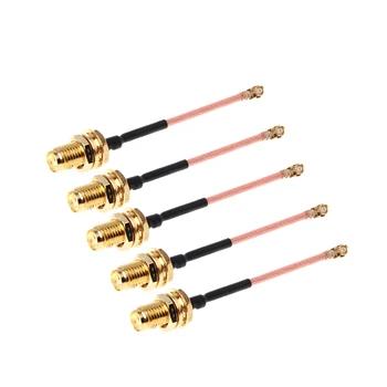 

5 Pcs 5cm RG178 Extension Cable Gold Plated RF Straight SMA Female Jack to IPEX Connector Pigtail Cord L15