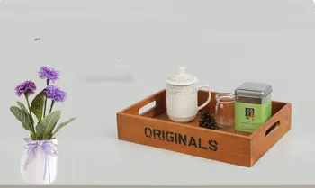 

1PC Wooden Tray Printed Tea Tray Dry Foam Table Cup Shelf Tea Set Rectangle Japanese Zen Tea Ceremony Home Accessories EJL 0915