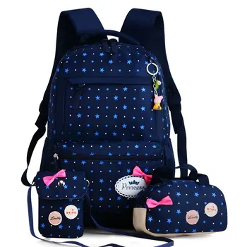 School Bags for Teenager Girls Printing travel bag for kids Orthopedic Backpack 3 pcs/Set school Backpacks sac a main mochila 1