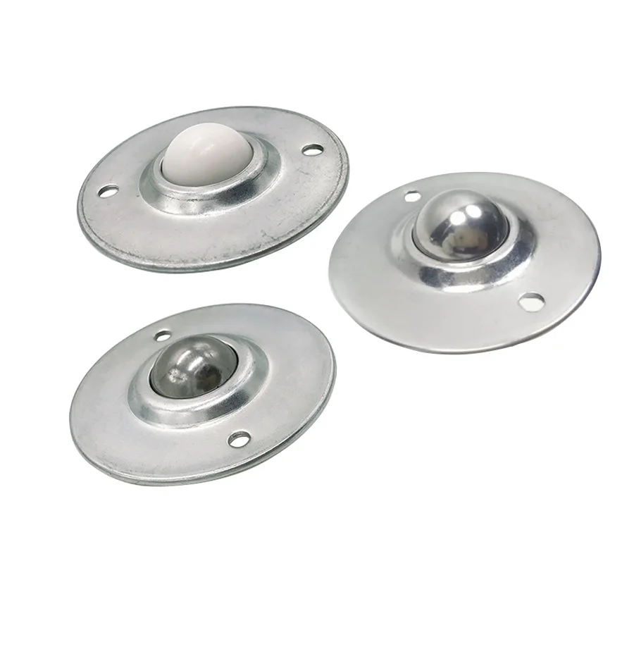 2Pcs/Lot 304 Stainless steel Nylon Ball Caster Roller Ball Bearing