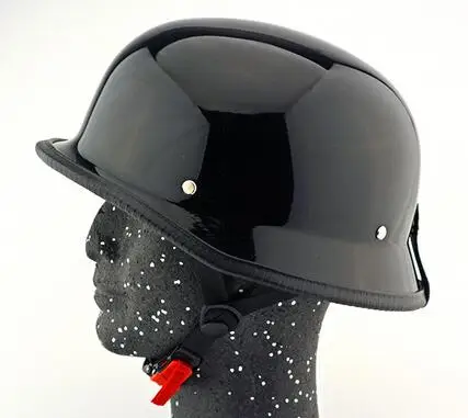

German Style M/L/XL Vintage Motorcycle Cruiser Helmet Half Face German Helmet Motorcycle Helmet Bright Black Car-styling