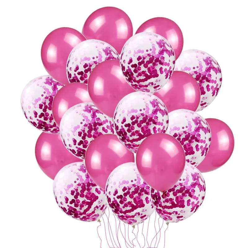 Розовый Красный Синий Красный серебристый воздушный шар воздушный свадебный день рождения украшение на день рождения балон конфетти деко Роза латексные воздушные шары для гелия XN