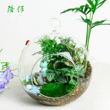

Hanging Glass Planter Vase/ Iron Frame Rack Craft Terrarium Container HOME DECOR WEDDING FUNNY Gift