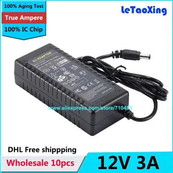 

10pcs AC 100-240V Adaptor To DC 12V 3A 36W Power Adapter Supply For 5050 3528 LED Light LCD Monitor CCTV DHL Free shipping