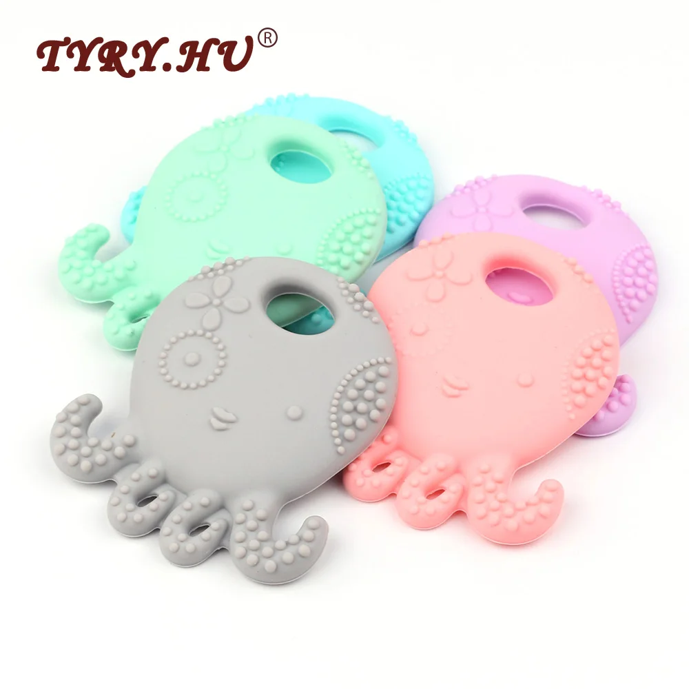 TYRY.HU 3Pcs/Lot Silicone Octopus Teether Food Grade Baby Teething