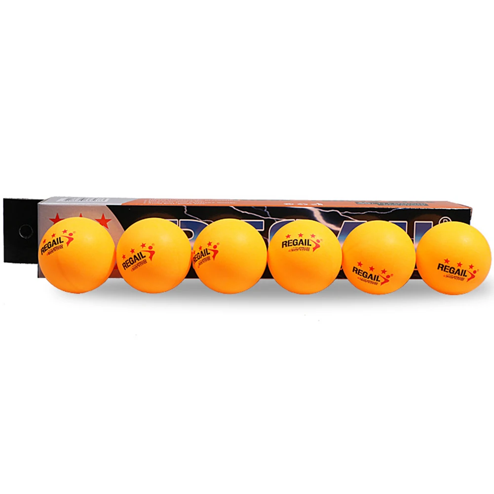 Трехзвездный тренировочный настольный теннис мяч мячик для Пинг-Понга 6 шт. в упаковке