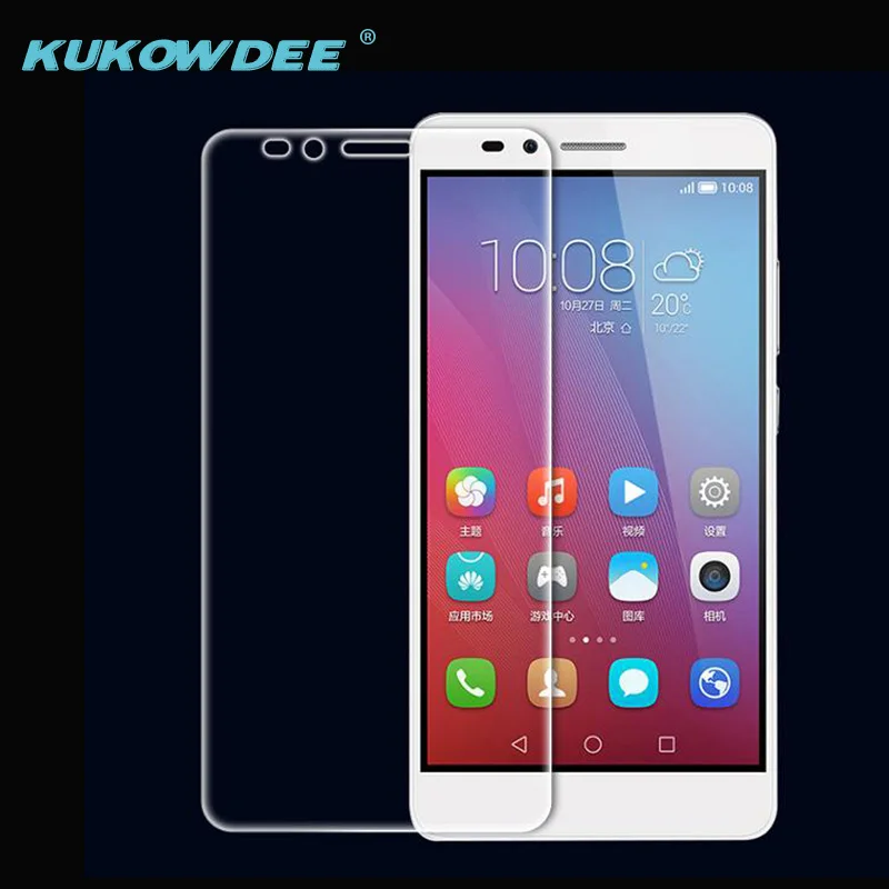 KUKOWDEE 2 piece 5X Front Glass Protector For Huawei Honor Screen Tempered | Мобильные телефоны и аксессуары