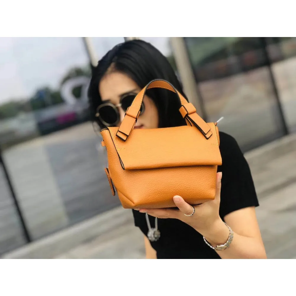 

Genuine Leather shoulder bags small size totes bag real leather crossbody bags