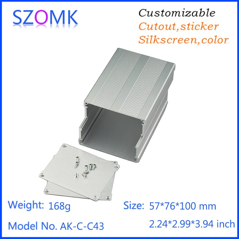 

one piece AK-C-C43 Electrical Hardware Device PCB Circuit Board Shell Aluminum Junction Box Housing 57*76*100mm