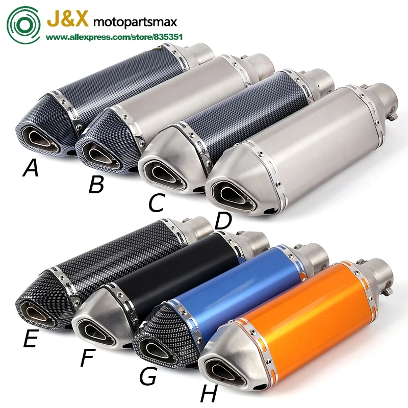 

36~51mm Universal Motorcycle Exhaust Muffler Escape Slip-On Pipe Fit Many Motorbike Scooter ATV Dirt Bike