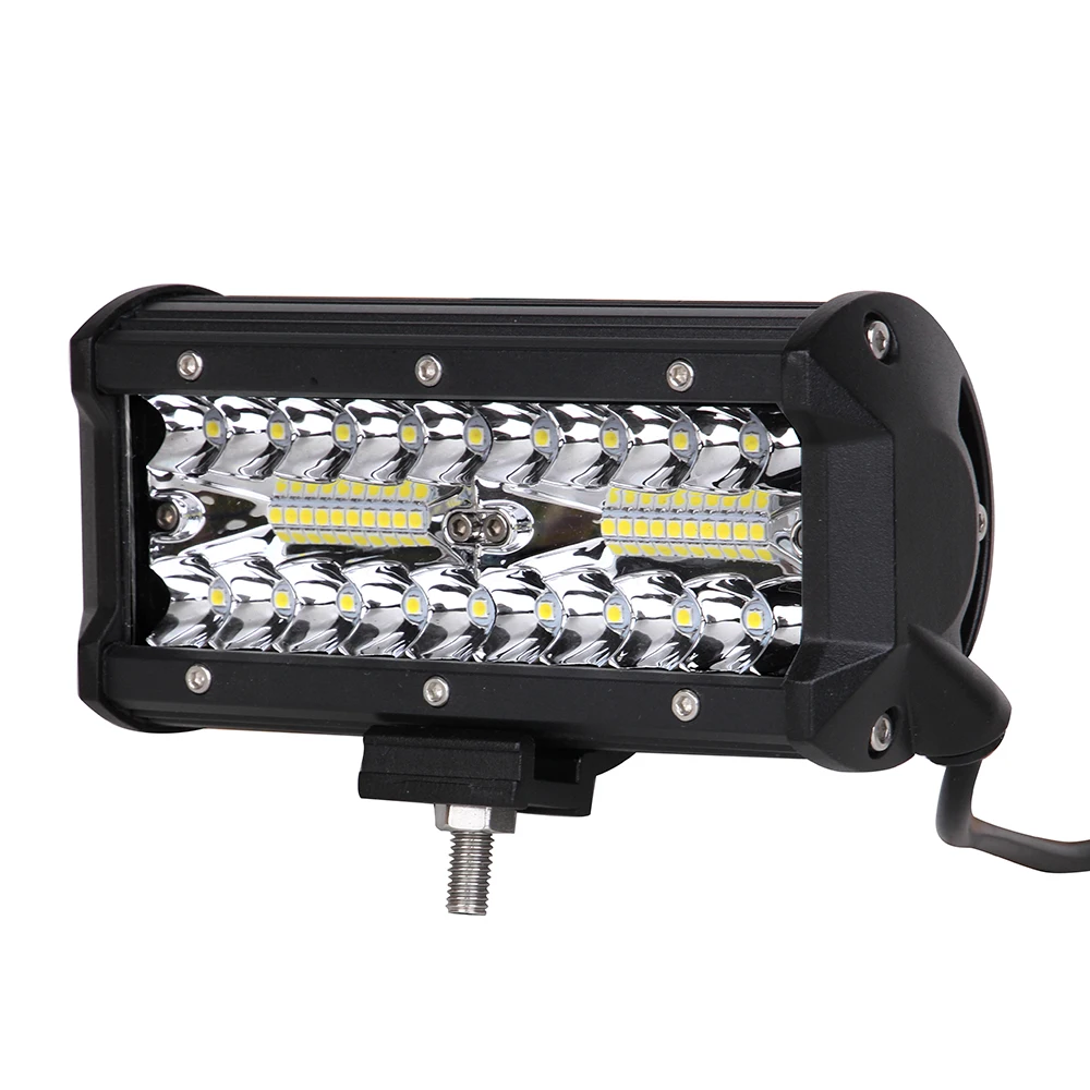 

ECAHAYAKU 1x 7 inch 120W Led Work Light Bar flood beam fog led bar for jeep car Tractor Boat Offroad Truck SUV ATV 12V 24V 4wd
