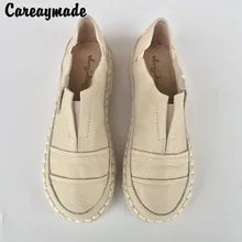 HUIFENGAZURRCS/обувь из натуральной кожи Белая обувь ручной работы художественная обувь на плоской подошве в стиле ретро mori girl модная повседневная обувь, 3 цвета