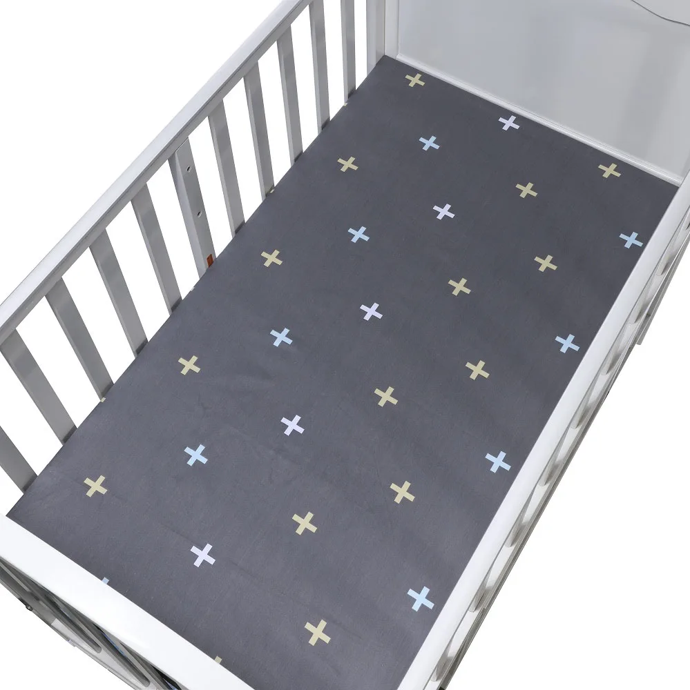 Детские мягкие бортики для кровати из хлопка, детская защита для кроватки, бамперы для кроватки с рисунком, для новорожденных, многоцветная детская кроватка, бампер, размер 130*70 см - Цвет: 014