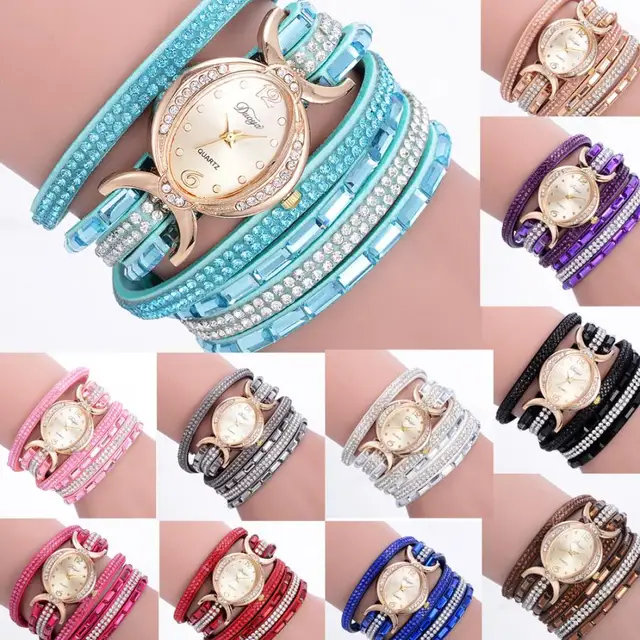 Ladies Bracelet Diamond Circle Watch Student Fashion Table clock women silicone Ladies Bracelet Diamond Circle Watch Student Fashion Table clock women silicone