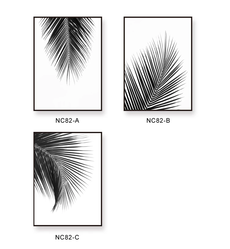 Minimalis Nordic Seni Daun Tanaman Kanvas Poster Lukisan Hitam Putih Abstrak Cetak Foto Rumah Kantor Dekorasi Kamar Painting Black White Minimalist Paintingsphoto Print Aliexpress
