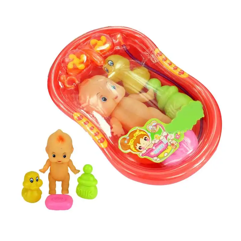 Baby Doll in Bath Tub With Shower Accessories Set Kids Pretend Role Play Toy Random Color @Z251 775 YJS Dropship