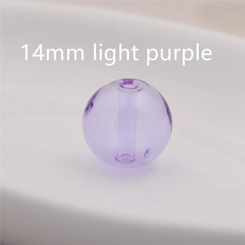 8 штук 12 мм 14 мм с отверстием диффузор духи многоразового ручной эфирные масла шарик для ароматерапии стеклянные бусины, украшения из бисера - Окраска металла: 14mm light purple