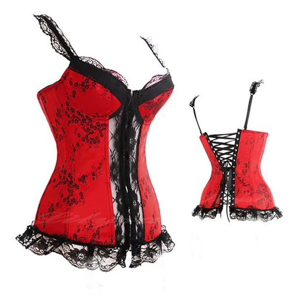 Красное цветочное женское сексуальное нижнее белье|corsets and bustiers|showgirl costumesburlesque