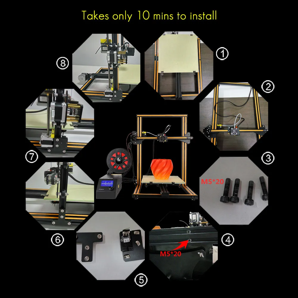 3d принтер CR-10/CR-10S/CR-10S4 самостоятельная сборка 3D DIY принтер наборы с алюминиевой рамкой и детектор нити включает 2 кг нити