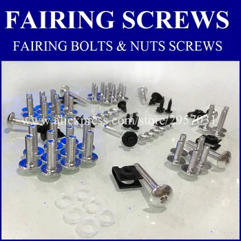 

CJ 1Full set motorcycle part screw bolts kit for Suzuki GSXR1000 2003 2004 black fairing dag screws gsxr1000 03 04 coupling bol