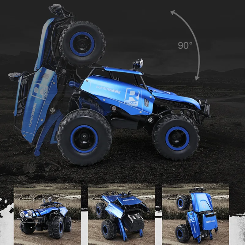 

Trick Deformatio 1:16 27cm Alloy RC Truck 4WD Radio Remote Control Vehicle 2.4hz Light Toys Trucks Off-Road Toys for Children