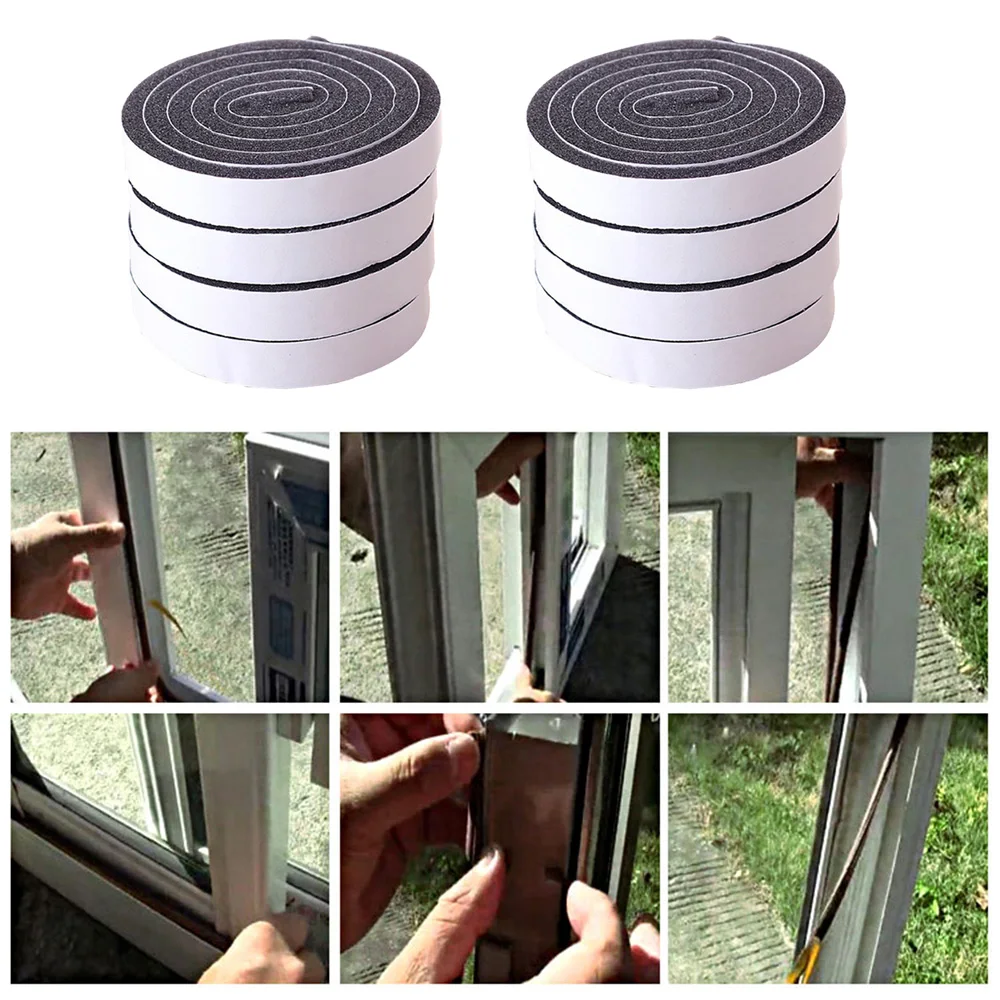 

8 Sealing Strip Self-adhesive Window Sealing Strip Car Door Noise Insulation Rubber Dusting Sealing Tape Window Accessories