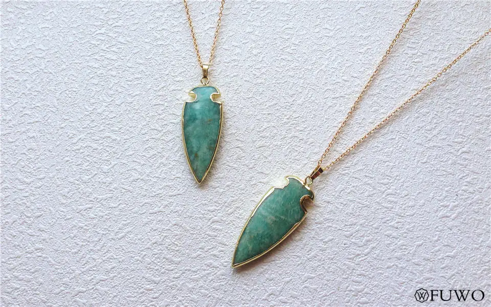 Amazonite Arrowhead Necklace 10