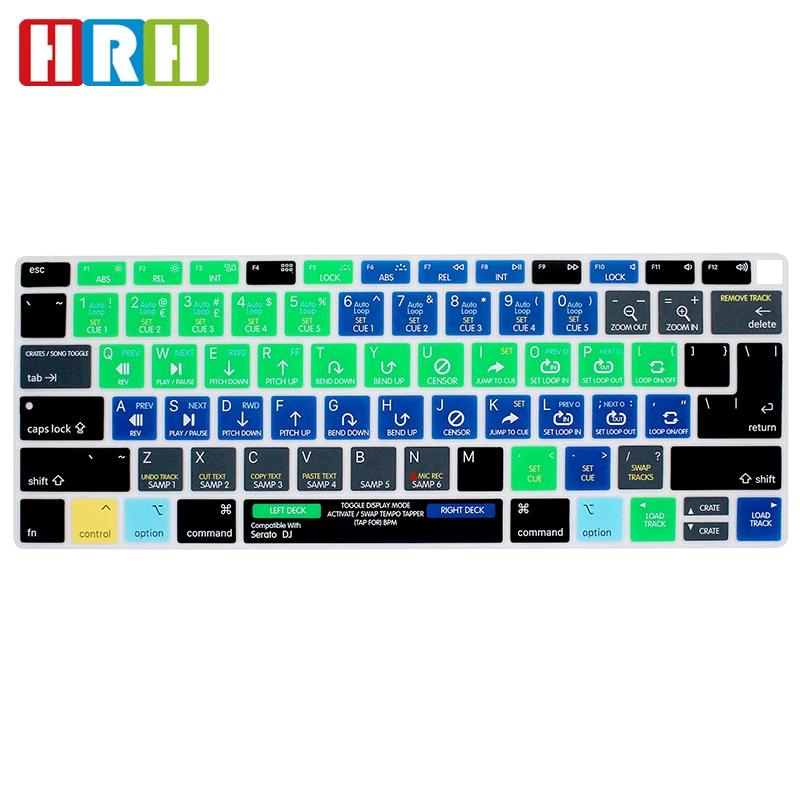 Serato DJ ярлыки Hotkey силиконовая клавиатура кожного покрытия для MacBook новейший Air 1" выпуска A1932 с дисплеем retina