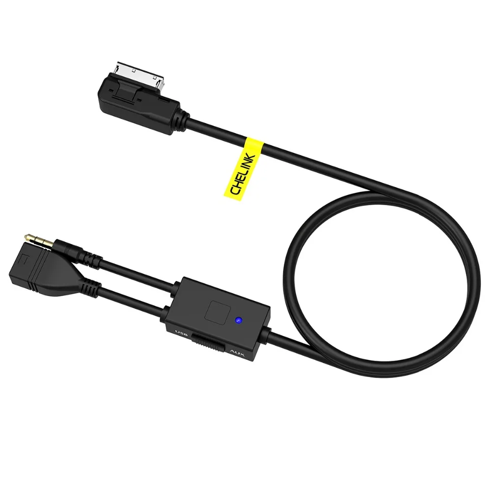 CHELINK медиа в AMI MDI стерео 3 5 мм аудио и флеш накопитель USB с гнездовым адаптером Aux