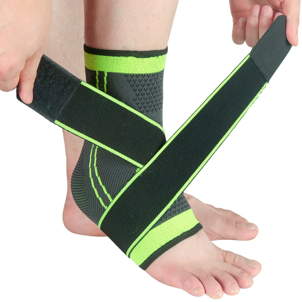 1 шт. 3D ткацкие эластичные спортивные поддержка лодыжки унисекс дышащие под давлением для спортзала ножные браслеты ремень фиксированная Защитная шестерня