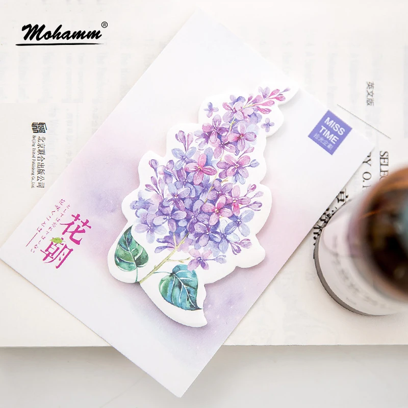 

30 sheets/lot Cute Kawaii Flowers Notebook Memo Pad Self-Adhesive Sticky Notes Office School Supplies Memo Pad