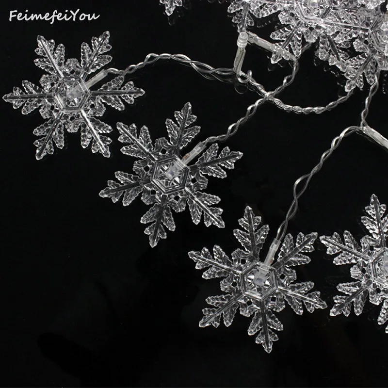 

Feimefeiyou Waterproof 5M 216 LED Snowflake 8 Modes String Fairy Light for Christmas New Year Festival Wedding Eaves Decoration
