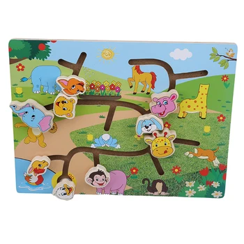 

Wooden Education Puzzle Maze Puzzle Animal Traffic Matching Maze Intelligence Early Childhood Education Children's Toys
