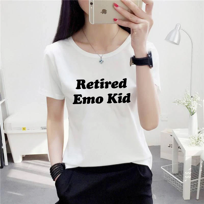 

retired emo kid tumblr shirt hipster grunge instagram T-shirt aesthetic t shirt Casual tops moletom do tumblr t shirt tees