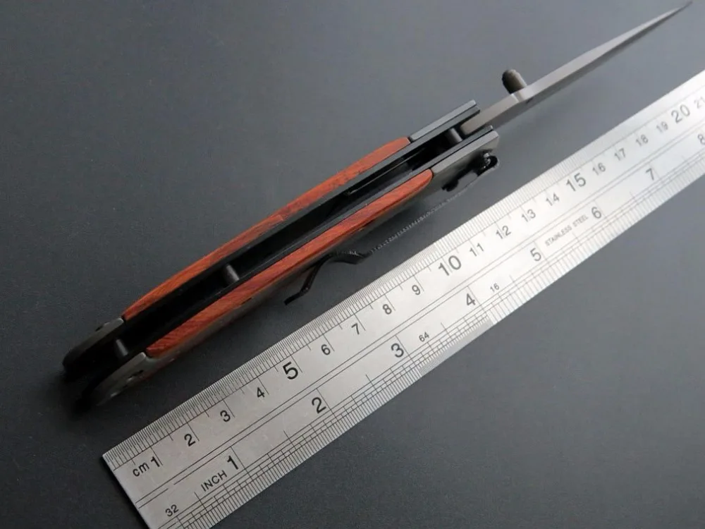 Китай, складной нож DA43, стальное лезвие, красная деревянная ручка, походные ножи, тактические инструменты для выживания