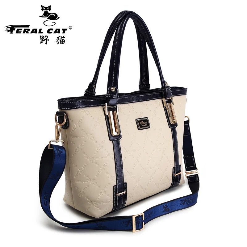 Women Bag 2017 Authentic Fashion Designer Famous Brand Tote Apricot Green Cream Shoulder Bags Handbag Free Shipping 3003