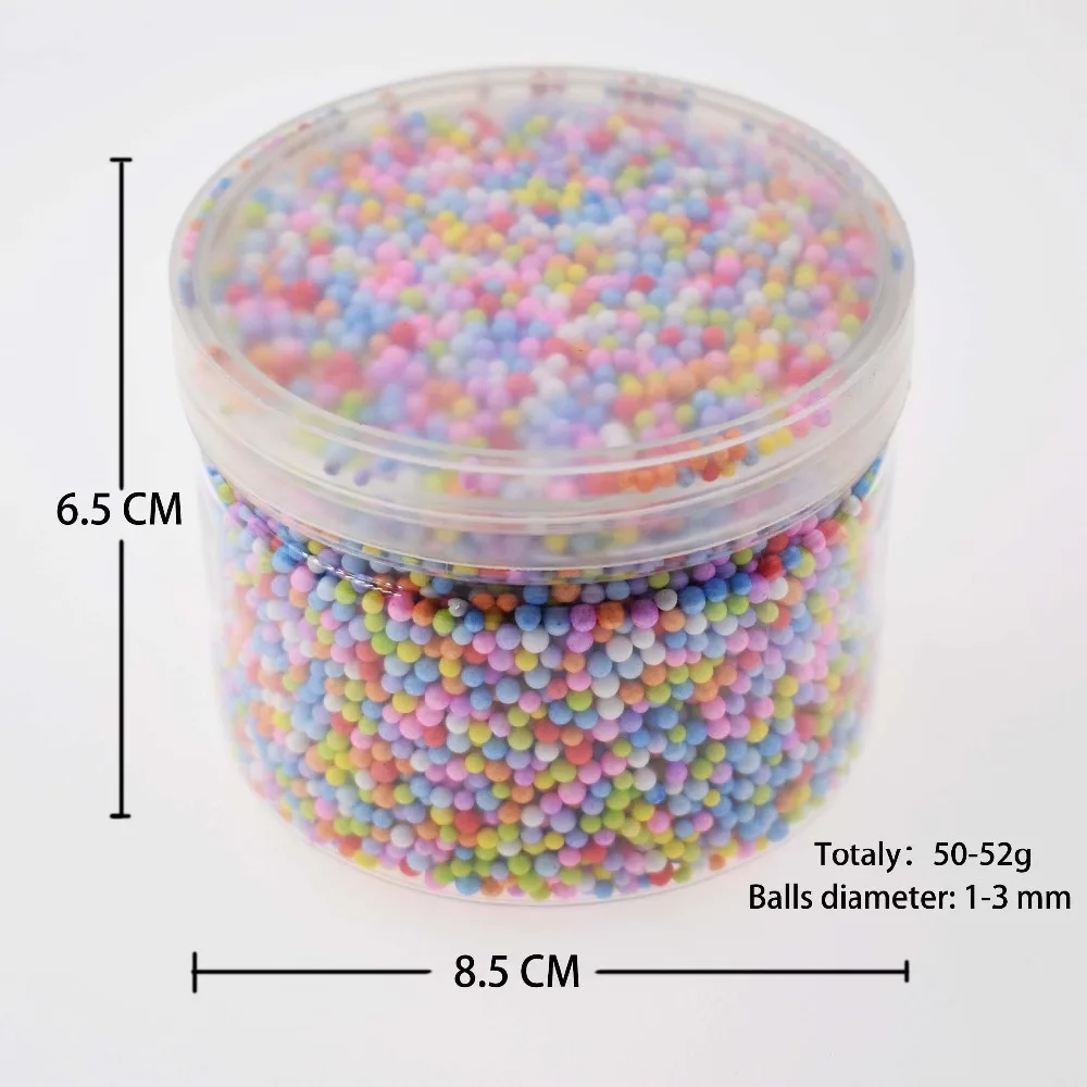 New Products Colorful Styrofoam Foam Lizun Balls Slime Tool Fruit Slice For Slime Making Charms Kit Art DIY (6)