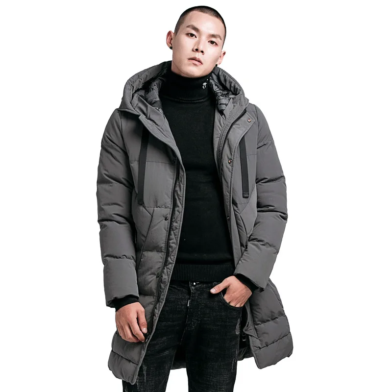 

Thick Hooded Motorcycle Overcoats Plus Size Men Winter Windbreaker Business Outerwear Windproof 4XL Long Pakras