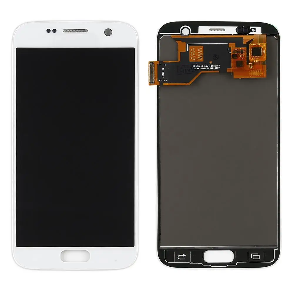 Для samsung Galaxy S7 G930F G930D G930L G930S G930K рамка сенсорного ЖК-экрана замены S7 аналогово-цифровой преобразователь для samsung S7 ЖК-дисплей Дисплей