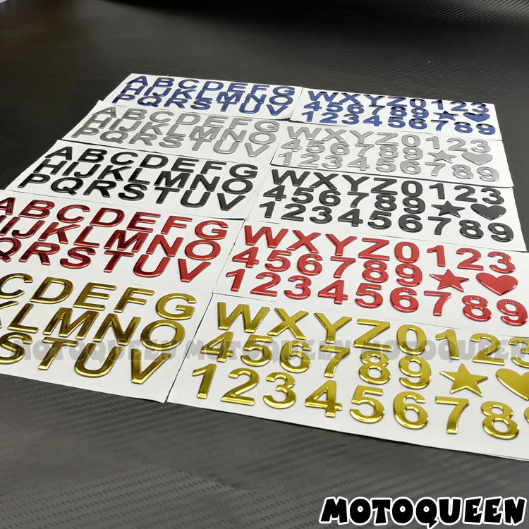 3D арабские цифры, английские буквы, цифровые наклейки для мотоцикла, наклейки для автомобиля, сделай сам, знак, украшение 28 мм, высота, номер адреса