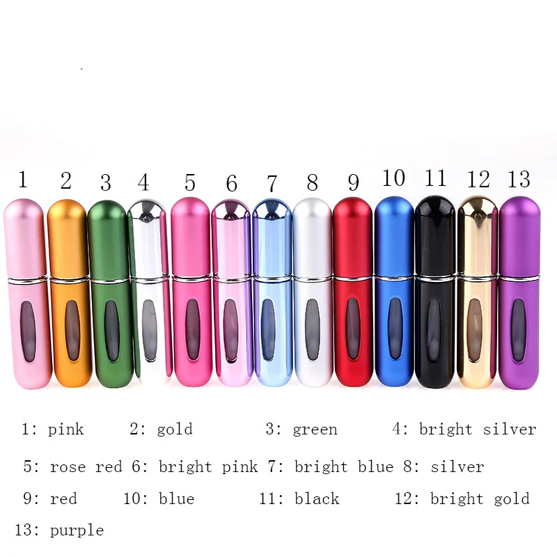 2PCs/Set 5ml Refillable Empty Atomizer Perfume Storage Bottles Portable Cosmetic Containers Traveler Makeup Jar NDK0390