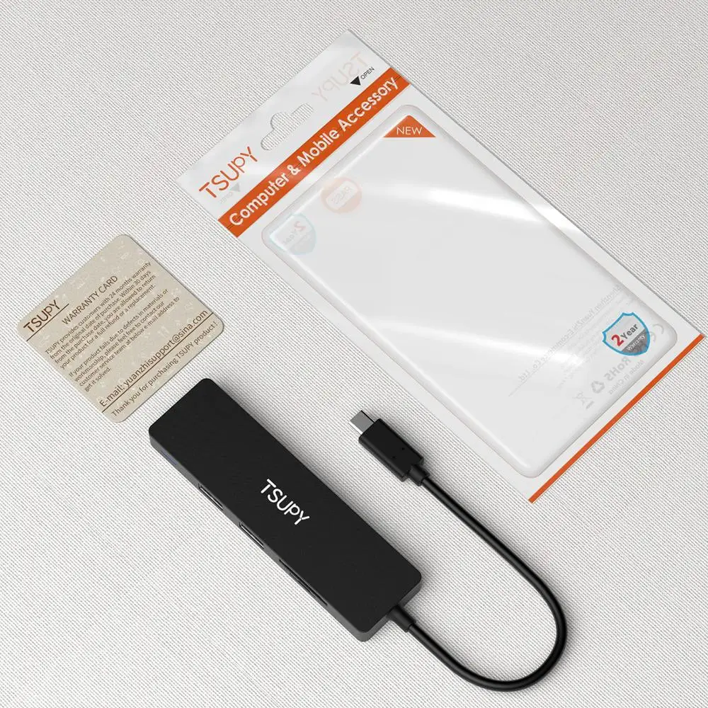 TSUPY USB C концентратор type к 3 0 портам кардридер адаптер для ПК ноутбук мобильный