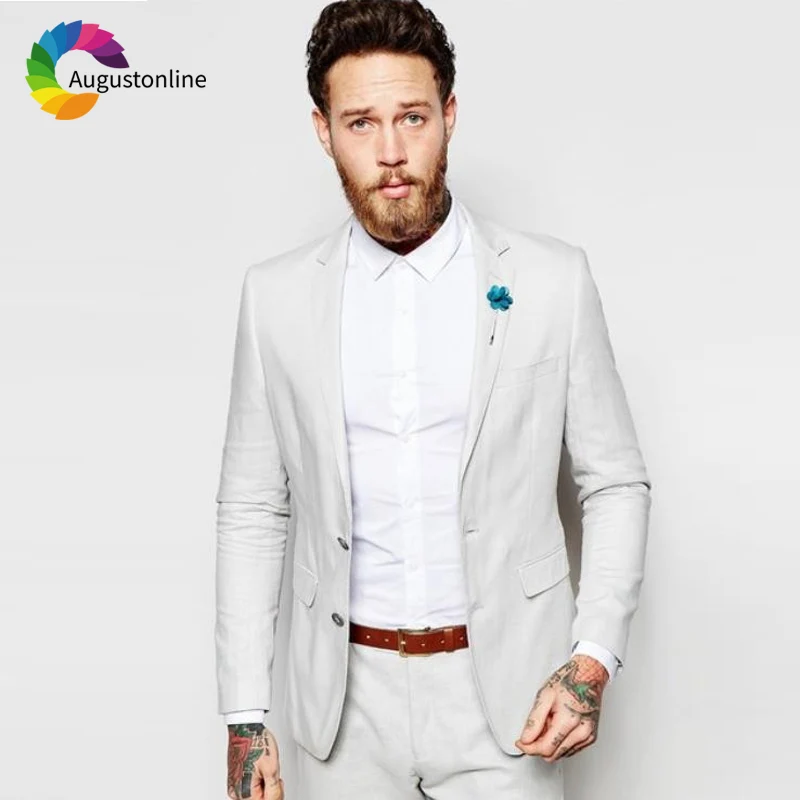 light gray wedding suits